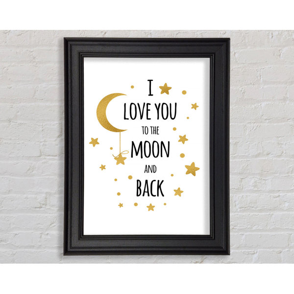 Liebe Dich Bis Zum Mond Und Zurück Happy Larry Ich liebe dich bis zum Mond und zurück 3 Gerahmter Druck